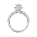 18K WHITE GOLD 2 1/2CT ROUND/PRINCESS DIAMOND SEMI MOUNT LADIES RING (CENTER STONE PRINCESS DIAMOND 1.00CT) - Image 5
