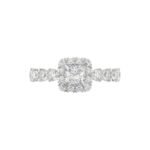 18K WHITE GOLD 2 1/2CT ROUND/PRINCESS DIAMOND SEMI MOUNT LADIES RING (CENTER STONE PRINCESS DIAMOND 1.00CT) - Image 7