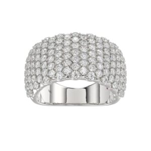 18K WHITE GOLD 2 1/4CT ROUND DIAMOND LADIES BAND
