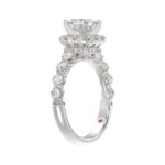 18K WHITE GOLD 2.00CT ROUND/PRINCESS DIAMOND SEMI MOUNT LADIES RING (CENTER STONE PRINCESS DIAMOND 1.00CT) - Image 3
