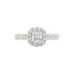 18K WHITE GOLD 2.00CT ROUND/PRINCESS DIAMOND SEMI MOUNT LADIES RING (CENTER STONE PRINCESS DIAMOND 1.00CT) - Image 7