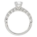 18K WHITE GOLD 2CT ROUND DIAMOND LADIES BRIDAL SET - Image 5