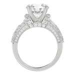 18K WHITE GOLD 2CT ROUND/OVAL DIAMOND LADIES SEMI MOUNT RING(CENTER STONE MOUNT ROUND DIAMOND 4CT) - Image 5