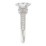 18K WHITE GOLD 3 1/2CT ROUND/OVAL DIAMOND SEMI MOUNT LADIES RING (CENTER STONE OVAL DIAMOND 2.00CT) - Image 6