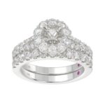 18K WHITE GOLD 3 3/4CT ROUND DIAMOND LADIES SEMI MOUNT BRIDAL SET(CENTER STONE MOUNT ROUND DIAMOND 1CT - Image 2