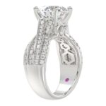 18K WHITE GOLD 3 3/4CT ROUND DIAMOND SEMI MOUNT LADIES RING (CENTER STONE ROUND DIAMOND 3.00CT) - Image 3