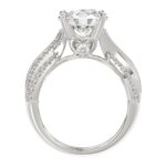 18K WHITE GOLD 3 3/4CT ROUND DIAMOND SEMI MOUNT LADIES RING (CENTER STONE ROUND DIAMOND 3.00CT) - Image 5