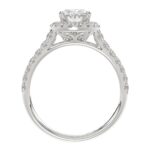18K WHITE GOLD 3/4CT ROUND DIAMOND LADIES SEMI MOUNT RING(CENTER STONE MOUNT OVAL DIAMOND 1CT) - Image 4