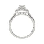 18K WHITE GOLD 3/4CT ROUND/OVAL DIAMOND LADIES BRIDAL SET(CENTER STONE OVAL DIAMOND 1/2CT) - Image 2