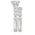 18K WHITE GOLD 3CT ROUND DIAMOND LADIES SEMI MOUNT BRIDAL SET(CENTER STONE MOUNT ROUND DIAMOND 2CT) - Image 6