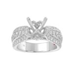 18K WHITE GOLD 4.00CT ROUND DIAMOND SEMI MOUNT LADIES RING (CENTER STONE ROUND DIAMOND 3.00CT) - Image 2