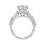 18K WHITE GOLD 4.00CT ROUND DIAMOND SEMI MOUNT LADIES RING (CENTER STONE ROUND DIAMOND 3.00CT) - Image 5