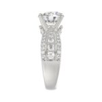 18K WHITE GOLD 4.00CT ROUND DIAMOND SEMI MOUNT LADIES RING (CENTER STONE ROUND DIAMOND 3.00CT) - Image 6