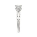 18K WHITE GOLD 7/8CT ROUND/PRINCESS DIAMOND LADIES RING( CENTER STONE PRINCESS DIAMOND 5/8 CT) - Image 5