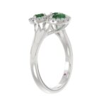 18K WHITE GOLD 7/8CT ROUND/PRINCESS/PEAR DIAMOND LADIES RING - Image 2