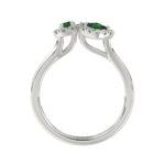 18K WHITE GOLD 7/8CT ROUND/PRINCESS/PEAR DIAMOND LADIES RING - Image 3