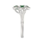 18K WHITE GOLD 7/8CT ROUND/PRINCESS/PEAR DIAMOND LADIES RING - Image 4