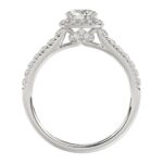 18K WHITE GOLD1 1/3CT ROUND DIAMOND LADIES BRIDAL SET(CENTER STONE ROUND DIAMOND 5/8CT) - Image 2