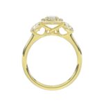 18K YELLOW GOLD 1 1/2CT ROUND/MARQUISE DIAMOND LADIES RING(CENTER STONE MARQUISE DIAMOND 3/4CT) - Image 2