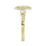 18K YELLOW GOLD 1 1/2CT ROUND/MARQUISE DIAMOND LADIES RING(CENTER STONE MARQUISE DIAMOND 3/4CT) - Image 3