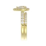 18K YELLOW GOLD 1 1/2CT ROUND/PEAR DIAMOND LADIES BRIDAL SET(CENTER STONE PEAR DIAMOND 3/4CT) - Image 5