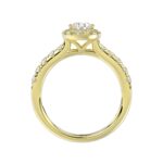 18K YELLOW GOLD 1 1/2CT ROUND/PEAR DIAMOND LADIES BRIDAL SET(CENTER STONE PEAR DIAMOND 3/4CT) - Image 6