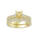 18K YELLOW GOLD 1 1/2CT ROUND/PEAR DIAMOND SEMI MOUNT LADIES RING (CENTER STONE ROUND DIAMOND 1.00CT) - Image 2