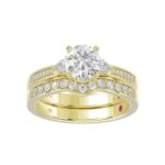 18K YELLOW GOLD 1 1/2CT ROUND/PEAR DIAMOND SEMI MOUNT LADIES RING (CENTER STONE ROUND DIAMOND 1.00CT) - Image 4
