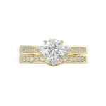 18K YELLOW GOLD 1 1/2CT ROUND/PEAR DIAMOND SEMI MOUNT LADIES RING (CENTER STONE ROUND DIAMOND 1.00CT) - Image 7