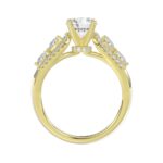18K YELLOW GOLD 1 1/2CT ROUND/PEAR DIAMOND SEMI MOUNT LADIES RING (CENTER STONE ROUND DIAMOND 1.00CT) - Image 5
