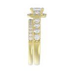 18K YELLOW GOLD 1 1/2CT ROUND/PRINCESS DIAMOND LADIES BRIDAL SET(CENTER STONE PRINCESS DIAMOND 3/4CT) - Image 6