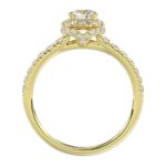 18K YELLOW GOLD 1 1/3CT ROUND DIAMOND LADIES BRIDAL SET(CENTER STONE ROUND DIAMOND 1/2CT) - Image 2