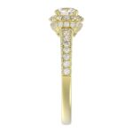 18K YELLOW GOLD 1 1/3CT ROUND DIAMOND LADIES BRIDAL SET(CENTER STONE ROUND DIAMOND 1/2CT) - Image 3