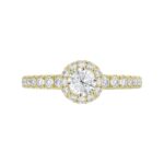 18K YELLOW GOLD 1 1/3CT ROUND DIAMOND LADIES BRIDAL SET(CENTER STONE ROUND DIAMOND 1/2CT) - Image 4