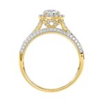 18K YELLOW GOLD 1 1/3CT ROUND DIAMOND LADIES BRIDAL SET(CENTER STONE ROUND DIAMOND 3/4CT) - Image 2