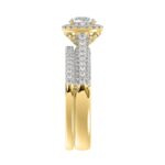 18K YELLOW GOLD 1 1/3CT ROUND DIAMOND LADIES BRIDAL SET(CENTER STONE ROUND DIAMOND 3/4CT) - Image 3