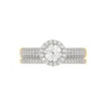 18K YELLOW GOLD 1 1/3CT ROUND DIAMOND LADIES BRIDAL SET(CENTER STONE ROUND DIAMOND 3/4CT) - Image 4