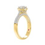 18K YELLOW GOLD 1 1/3CT ROUND DIAMOND LADIES BRIDAL SET(CENTER STONE ROUND DIAMOND 3/4CT) - Image 5