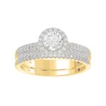 18K YELLOW GOLD 1 1/3CT ROUND DIAMOND LADIES BRIDAL SET(CENTER STONE ROUND DIAMOND 3/4CT) - Image 7