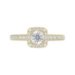 18K YELLOW GOLD 1 1/3CT ROUND DIAMOND LADIES BRIDAL SET(CENTER STONE ROUND DIAMOND 5/8CT) - Image 4