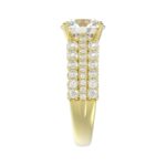 18K YELLOW GOLD 1 1/3CT ROUND DIAMOND LADIES SEMI MOUNT RING(CENTER STONE MOUNT ROUND DIAMOND 3CT) - Image 5