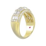 18K YELLOW GOLD 1 1/3CT ROUND/BAGUETTE DIAMOND LADIES BAND - Image 5