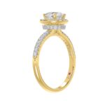 18K YELLOW GOLD 1 1/4 ROUND/PEAR DIAMOND LADIES BRIDAL SET(CENTER STONE PEAR DIAMOND 3/4CT) - Image 5