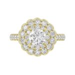 18K YELLOW GOLD 1 1/4CT ROUND DIAMOND LADIES RING (CENTER STONE ROUND DIAMOND 1/2CT) - Image 6
