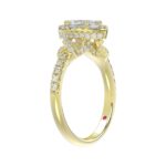 18K YELLOW GOLD 1 1/4CT ROUND/MARQUISE DIAMOND LADIES RING(CENTER STONE MARQUISE DIAMOND 3/4CT) - Image 2