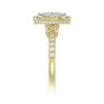 18K YELLOW GOLD 1 1/4CT ROUND/MARQUISE DIAMOND LADIES RING(CENTER STONE MARQUISE DIAMOND 3/4CT) - Image 5