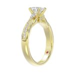 18K YELLOW GOLD 1 1/4CT ROUND/PEAR/OVAL DIAMOND SEMI MOUNT LADIES RING (CENTER STONE OVAL DIAMOND 1.00CT) - Image 3