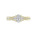 18K YELLOW GOLD 1 1/4CT ROUND/PEAR/OVAL DIAMOND SEMI MOUNT LADIES RING (CENTER STONE OVAL DIAMOND 1.00CT) - Image 7