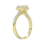 18K YELLOW GOLD 1 5/8CT ROUND/PRINCESS DIAMOND LADIES BRIDAL SET(CENTER STONE PRINCESS DIAMOND 3/4CT) - Image 5