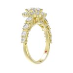 18K YELLOW GOLD 1.00CT ROUND DIAMOND SEMI MOUNT LADIES RING (CENTER STONE PEAR DIAMOND 1.00CT) - Image 3